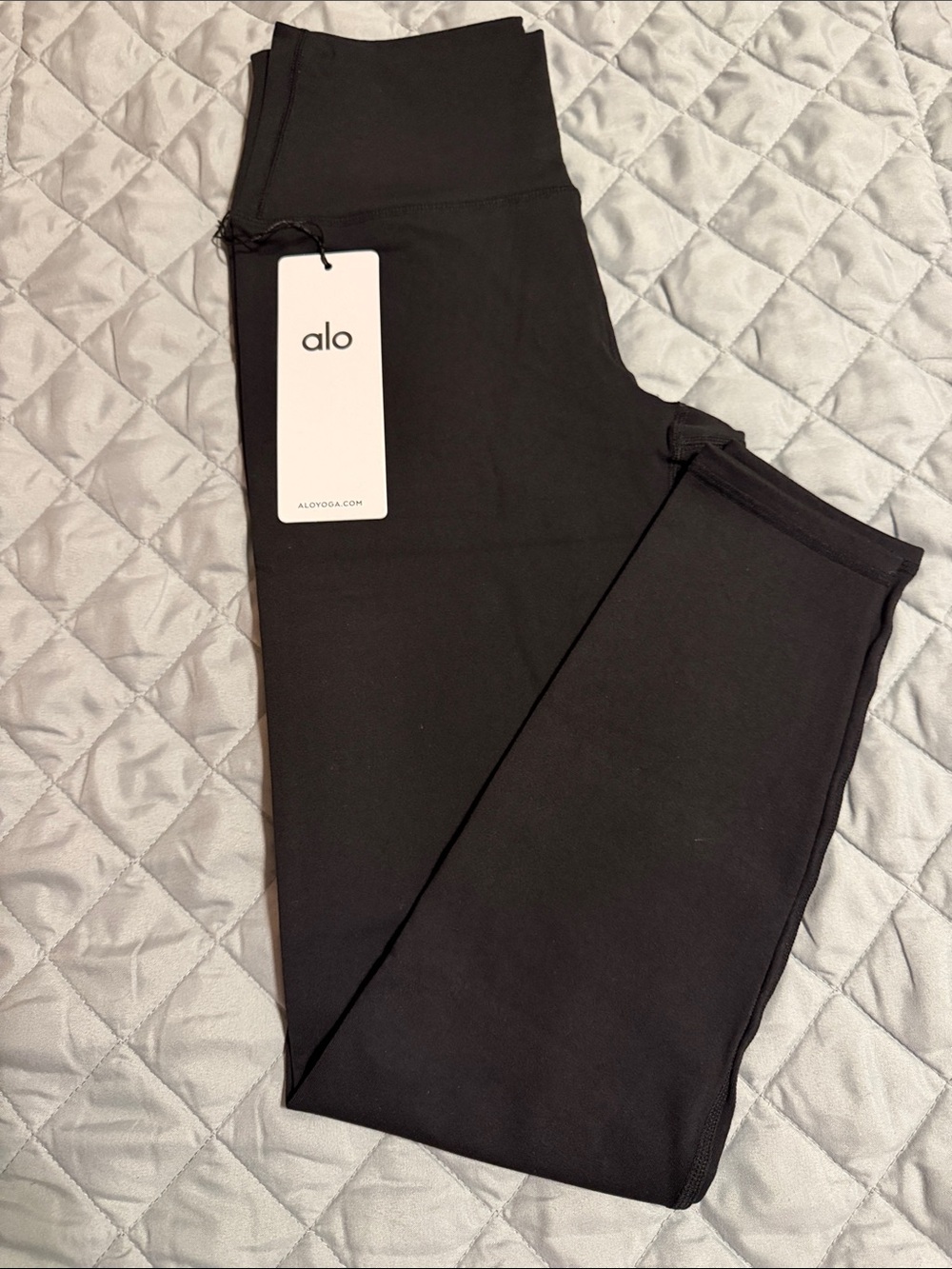 ALO Yoga Black 7/8 High-Waist Airbrush Leggings